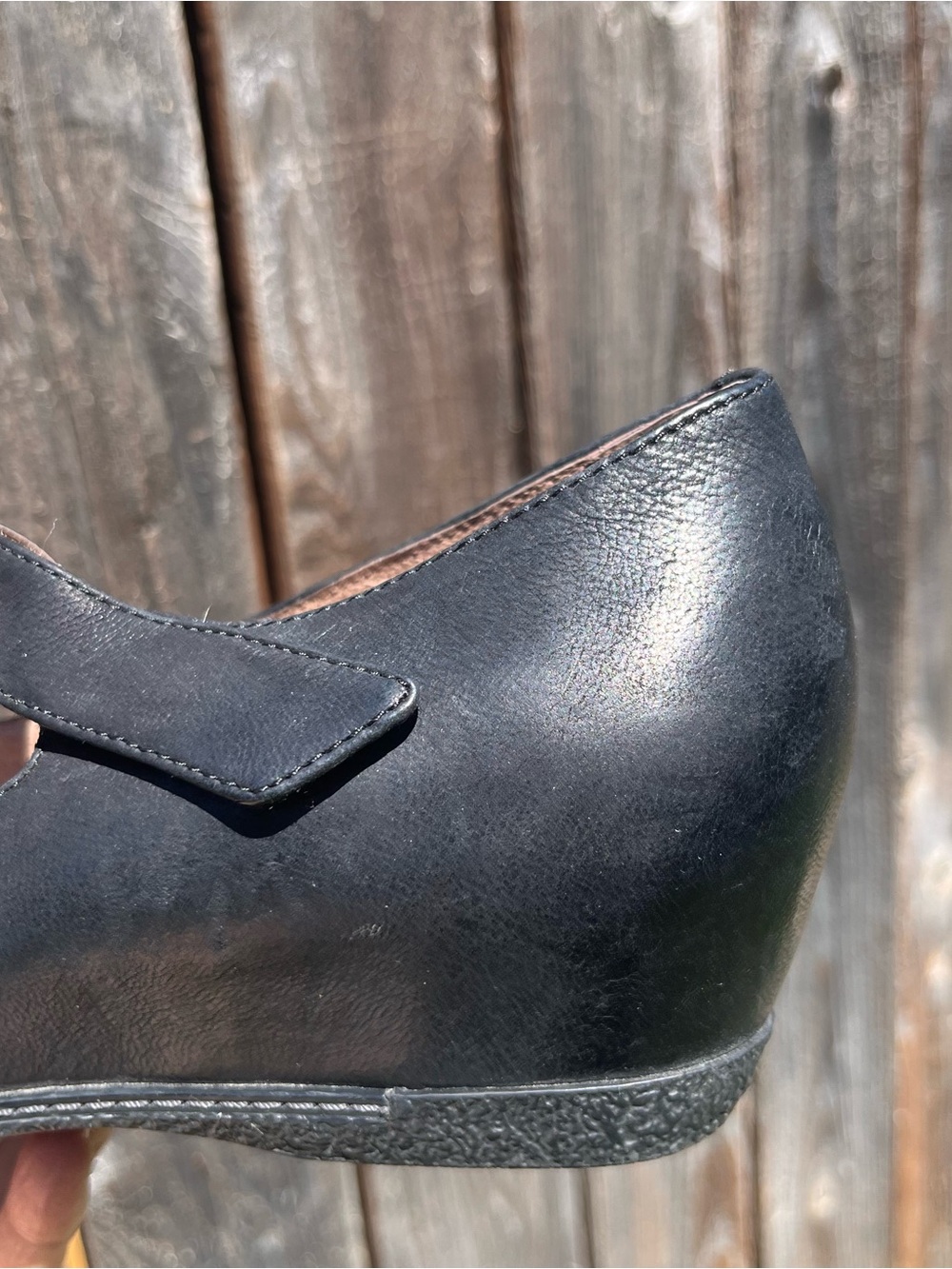 Dansko Lanie Black Burnished Nubuck wedge heels 6907109700 size 40 EU 9/9.5 US - Picture 15 of 17